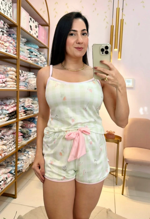 BABY LAÇO ALÇA XADREZ VICHY VERDE - comprar online