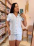 PIJAMA AMERICANO CURTO LISTRAS AZUL - comprar online