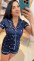 PIJAMA AMERICANO CURTO CÉU ESTRELAS COLORIDAS na internet
