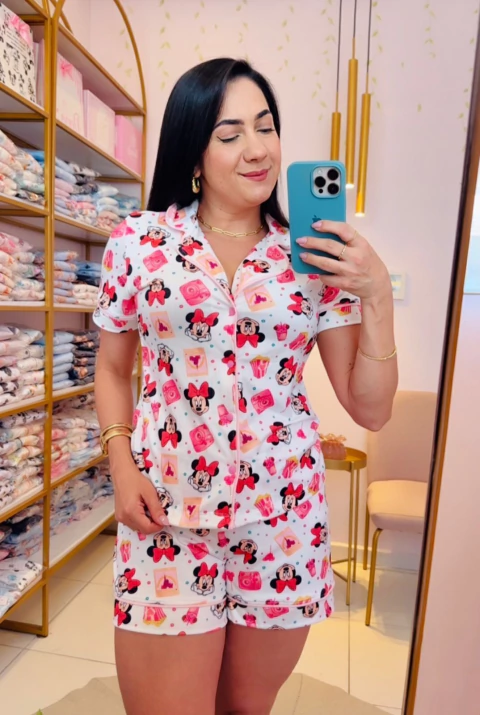 PIJAMA AMERICANO CURTO MINNIE DISNEY - comprar online