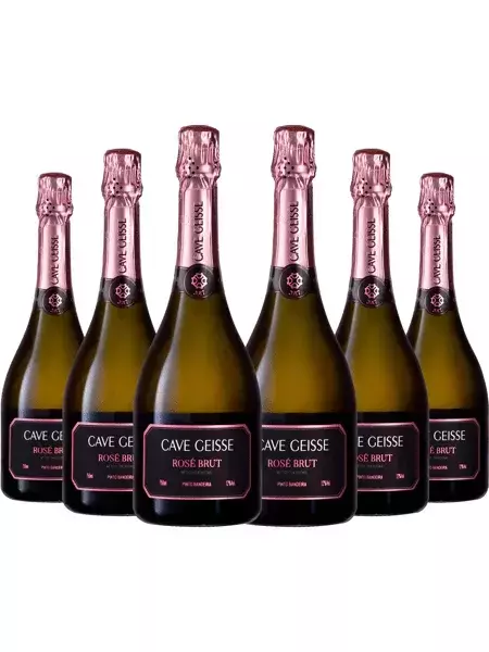 Kit com 6 Espumantes Cave Geisse Brut Rosé 750 ml