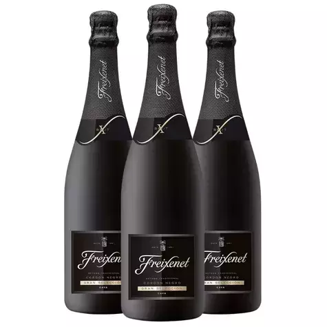 Kit Cava Freixenet Cordon Negro Brut 3 Garrafas