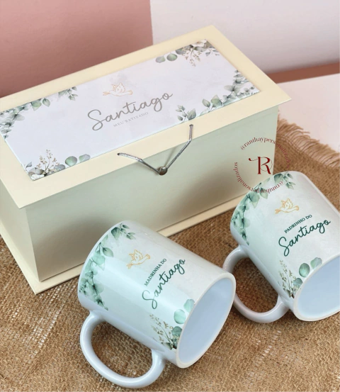 Kit 2 Canecas e Caixa Cartonada - comprar online