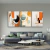 Trio Quadros Decorativos Tela Abstrato Boho Sala 03