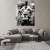 Quadro Decorativo em Tela Canvas Grande 3D Colagem Leão Preto Branco V02