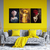 Trio Quadros Decorativos Tela Floral Mulheres Surreal