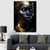 Quadro Decorativo em Tela Canvas Grande 3D Mulher Preto Dourado Salão 12