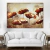 Quadro Decorativo em Tela Canvas Grande 3D Flor Pintura Aquarela Marrom