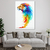 Quadro Decorativo em Tela Canvas Grande 3D Leão com Juba Colorida em Estilo Pincelada Vibrante