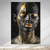 Quadro Decorativo em Tela Canvas Grande 3D Preto e Dourado Mulher Sala - comprar online