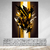 Quadro Decorativo em Tela Canvas Grande 3D Abstrato Preto Dourado Sala 19 - comprar online