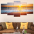 Quadro Decorativo Mosaico Mar Por Do Sol Praia Sala 158x65