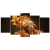 Quadro Decorativo Mosaico Salao Beleza Dourado Preto 158x65 - comprar online