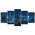 Quadro Decorativo Mosaico New York City Noturno Azul 158x65 - comprar online