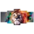 Quadro Decorativo Mosaico Leao Cosmico Pintura Sala 158x65 - comprar online