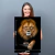 Quadro Decorativo em Tela Canvas Grande 3D Flor Pintura Aquarela Marrom - Canvas Chic