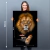 Quadro Decorativo em Tela Canvas Grande 3D Evangelico Leão de Judá Sala - loja online