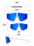 Óculos de Sol Esportivo Max - Branco c/ Azul - Califa Brand