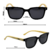 ÓCULOS DE SOL BULL WOOD - PRETO BRILHANTE COM BAMBU ESCURO - loja online