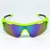 ÓCULOS DE SOL ESPORTIVO MAX - AZUL ESPELHADO COM VERDE LIMÃO