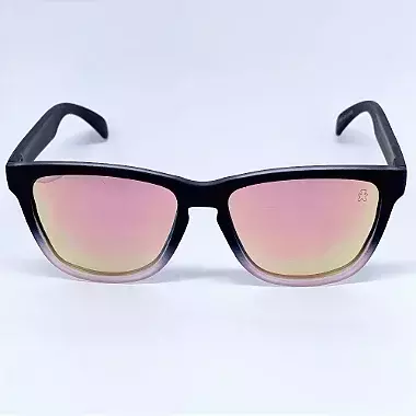 ÓCULOS DE SOL ESPORTIVO ZOOM POLARIZADO - PRETO DEGRADÊ C/ROSA ESPELHADO - comprar online