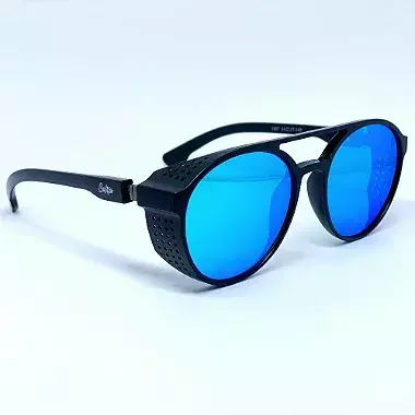 ÓCULOS DE SOL TOKYO - PRETO FOSCO COM AZUL ESPELHADO