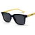 ÓCULOS DE SOL BULL WOOD - PRETO COM BAMBU CLARO - Califa Brand