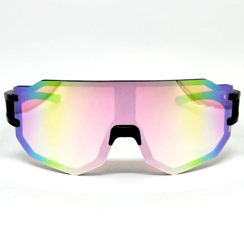 ÓCULOS DE SOL ESPORTIVO FLASH - PRETO COM ROSA