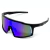 ÓCULOS DE SOL ESPORTIVO MESK - PRETO COM AZUL ESCURO ESPELHADO - Califa Brand