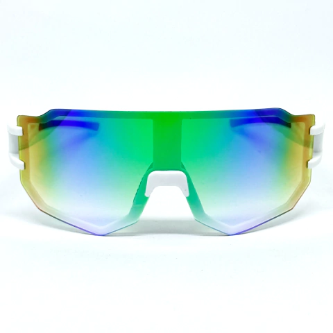 ÓCULOS DE SOL ESPORTIVO FLASH - BRANCO COM CAMALEÃO