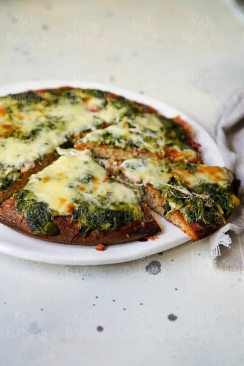 Pizzeta gourmet Espinaca Keto