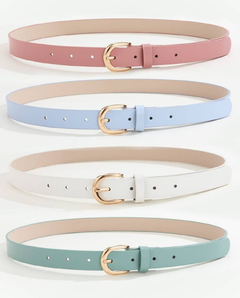 Conjunto de 4 cinturones de hebilla cuadrada de metal para mujer, cinturón sencillo y versátil para uso diario, combina con vestidos, jeans,pantalones - comprar en línea