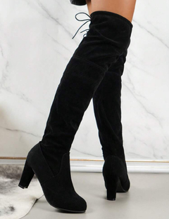 Botas de mujeres de moda sobre rodilla Botas , otoño & invierno nuevo elasticidad Botas , con cordón diseño , cálido & de moda de mujeres largo - comprar en línea