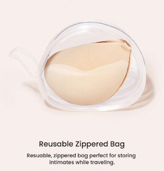 LUVLETTE Sujetador invisible sin tirantes con push-up sin espalda y con bolsa con cremallera, tallas grandes en internet