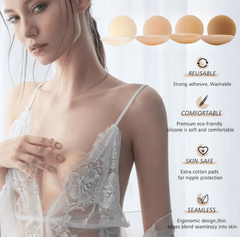 Cubrepezones de silicona adhesiva - Cubrepezones reutilizables para mujeres, - comprar en línea