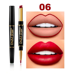 Lápiz labial y delineador de labios de doble extremo, maquillaje de labios antiadherente a prueba de manchas de larga duración - tienda en línea
