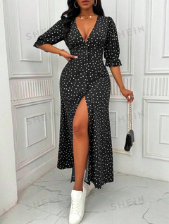 Vestido Negro con lunares