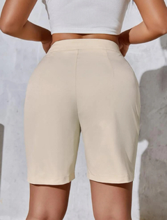 Shorts de talle alto con bolsillo oblicuo - tienda en línea