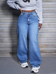 SHEIN Slayr Jeans rectos de cintura media lavados de estilo casual para mujeres