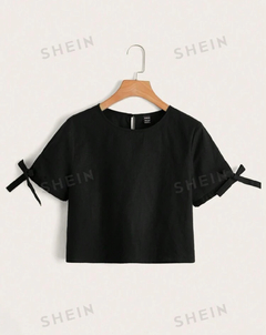 SHEIN EZwear Top de espalda con abertura de ojo de puño con nudo