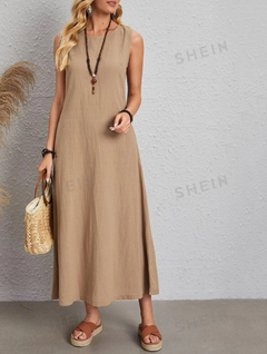 EMERY ROSE Vestido túnico sin manga unicolor