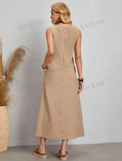 EMERY ROSE Vestido túnico sin manga unicolor - comprar en línea