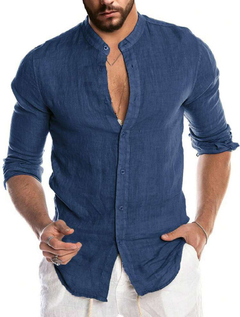 Camisa con botón de cuello alzado en internet