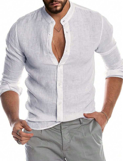 Camisa con botón de cuello alzado - Yoa Sales Havana