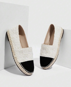 Styleloop Mujer con diseño de perla artificial Espadrillas , vacación exterior de tela Zapatos planos