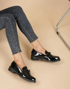 Mocasines planos con lazo & con diseño de fleco - comprar en línea
