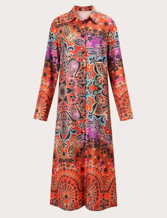Vestido Kimono Para Mujeres Con Patrón Al Azar - comprar en línea