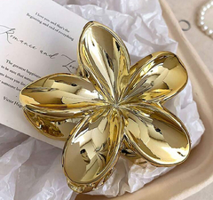 Imagen de Clips para el cabello de plástico ligeros con forma de flor