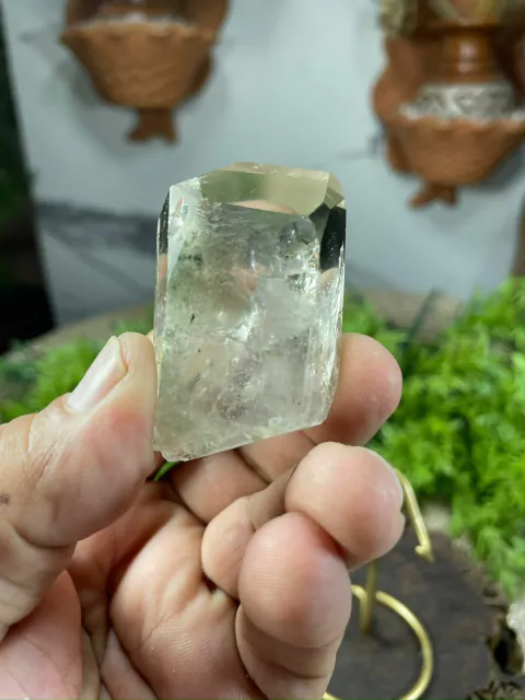 Ponta Natural Semi Lapidado e Polido de Cristal de Quartzo Transparente - comprar online