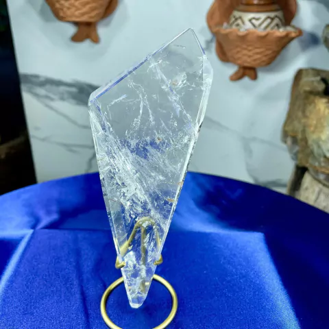 Forma Livre Natural Lapidada e Polida de Cristal Transparente - comprar online